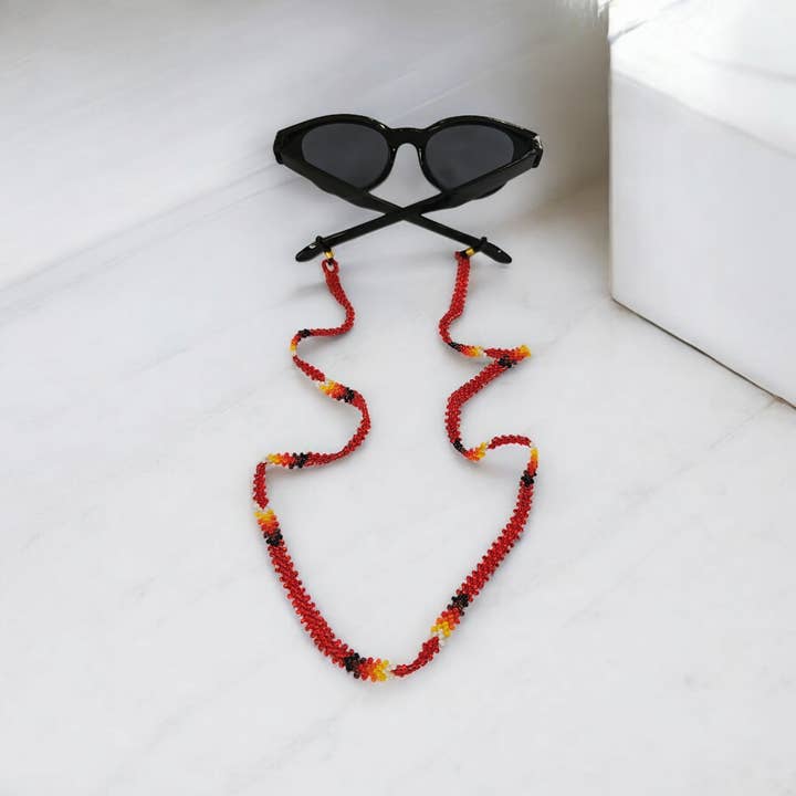 OldTribes - Wholesale Sunglasses/Eyeglasses Strap - Women's - Handmade glasses chain ( red 2)1