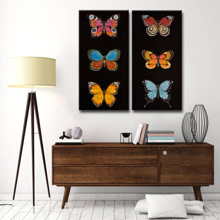 Ready2Hangart - Juego de 2 piezas para pared, diseño de mariposas, trio I/II, por Hope Hansen para venta al por mayor de Ready2hangart, Inc.