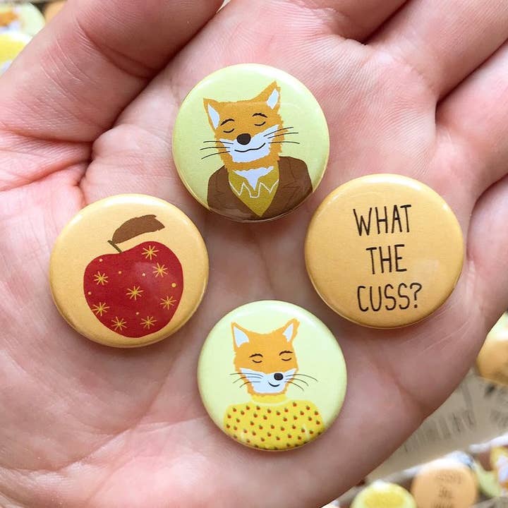 Fantastic Mr. Fox - pins or magnets for wholesale by Arthur's Plaid Pants