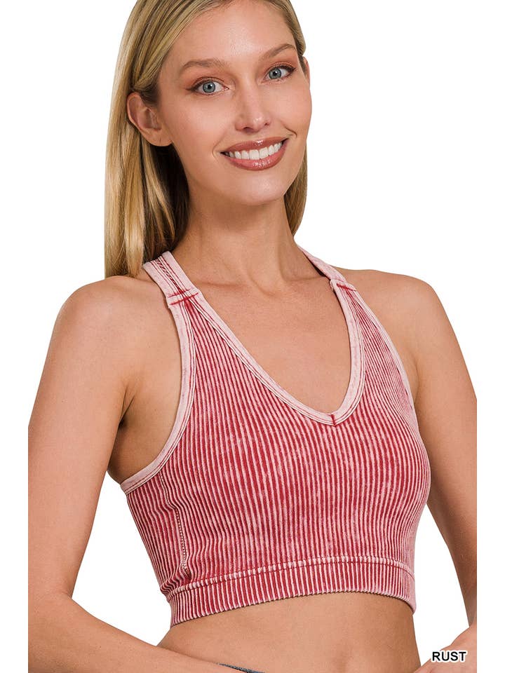 42POPS - Wholesale Tank Top - Women's - `.42POPS Premium Washed Seamless Rib Crop Tank10