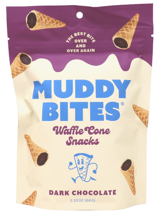 iSweet.ca - Wholesale Chocolate Covered Sweets - Muddy Bites Dark Chocolate Waffle Cone 2.33 oz0