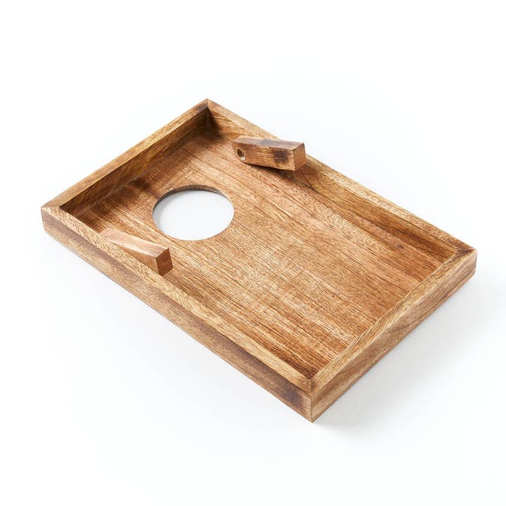 Matr Boomie Fair Trade - Wholesale Cornhole - Indukala Moon Phase Cornhole Table Game - Handcrafted Wood3