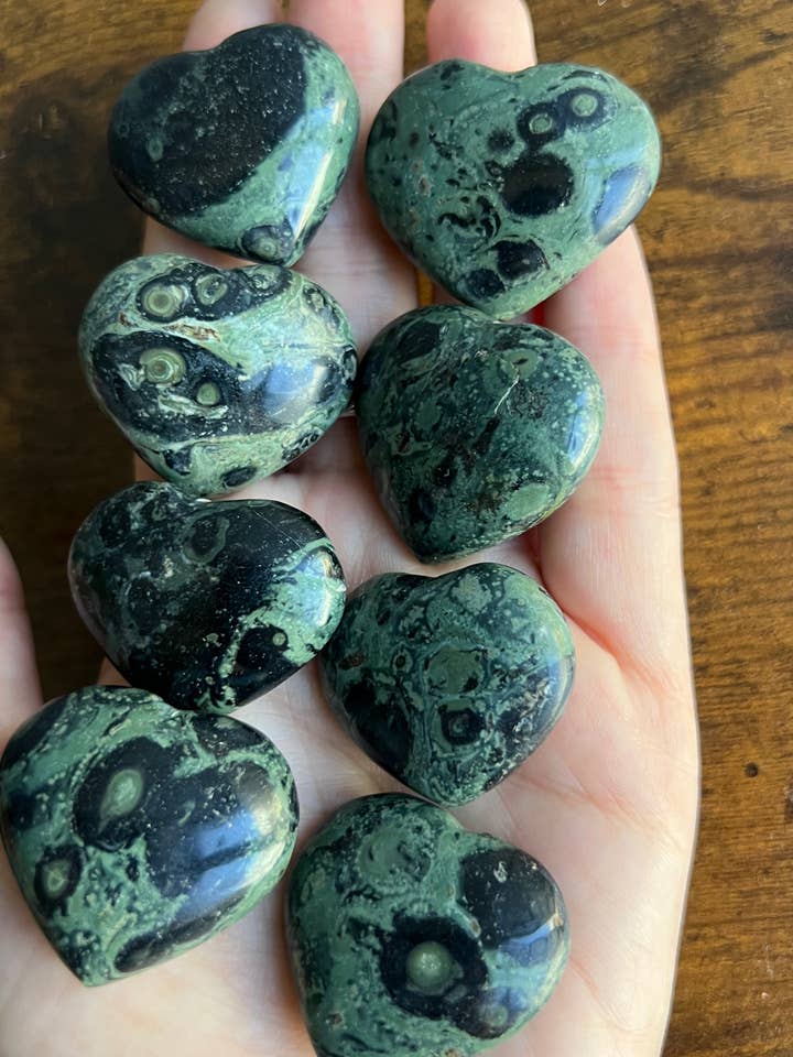 Mini Kambaba Jasper Crystal Heart for wholesale by Sapphire & Sage