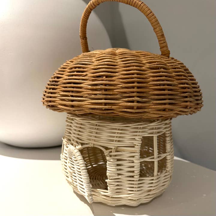 EcoFreax - Wholesale Basket - Kids & Baby - Rattan mushroom basket nursery decor2
