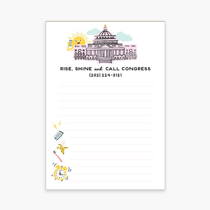 Party of One - Wholesale Notepad - Call Congress Notepad2