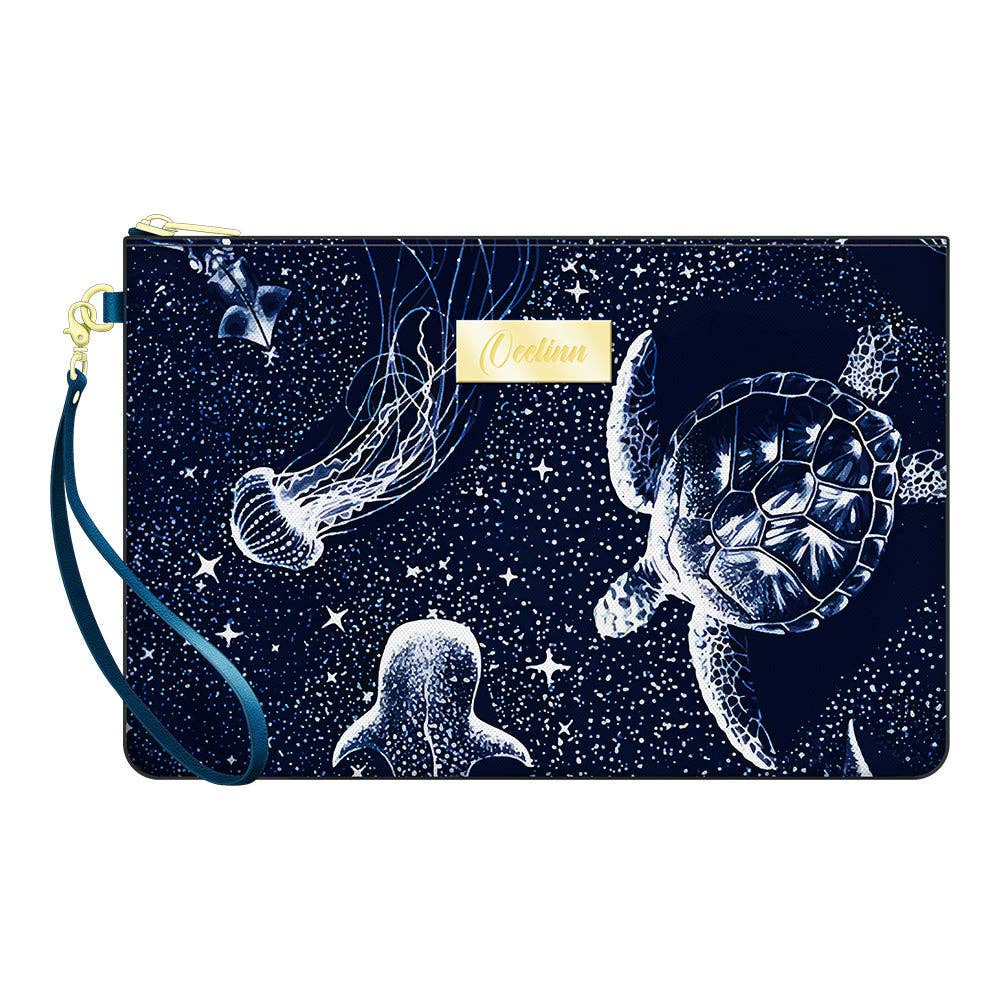 OEELINN - Wholesale Pouch - Women's - Zip Pouch Wristlet Features The Design Of The Starry Sky Aquarium0