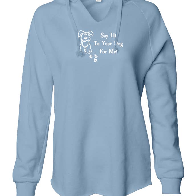Venice Stationers Custom Dog Say Hi Ladies Sweatshirt for wholesale by The Buffalo Works