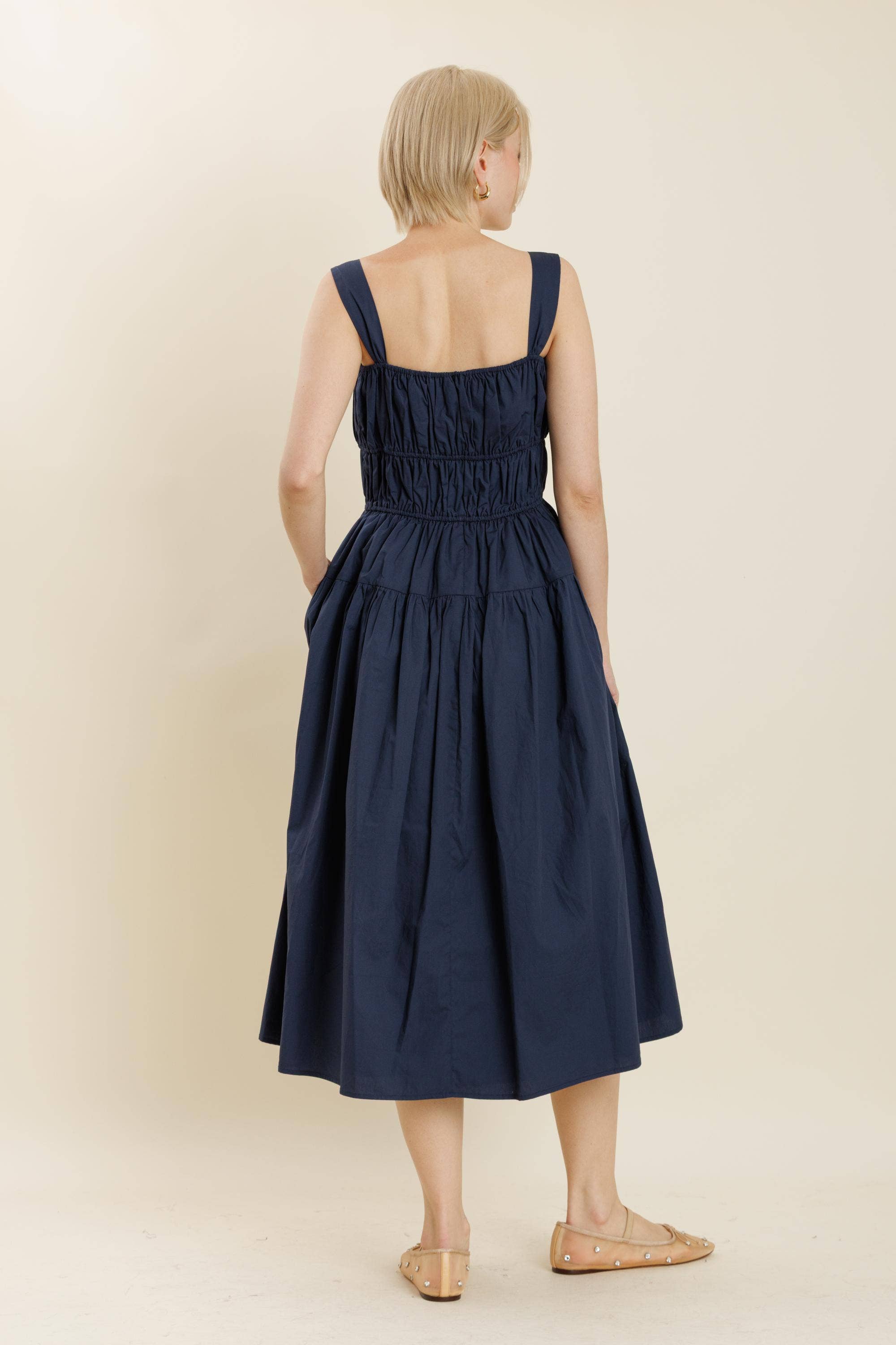 Aureum - Vente Robe – femme - AD2261 - ROBE MIDI AVEC NŒUDS6