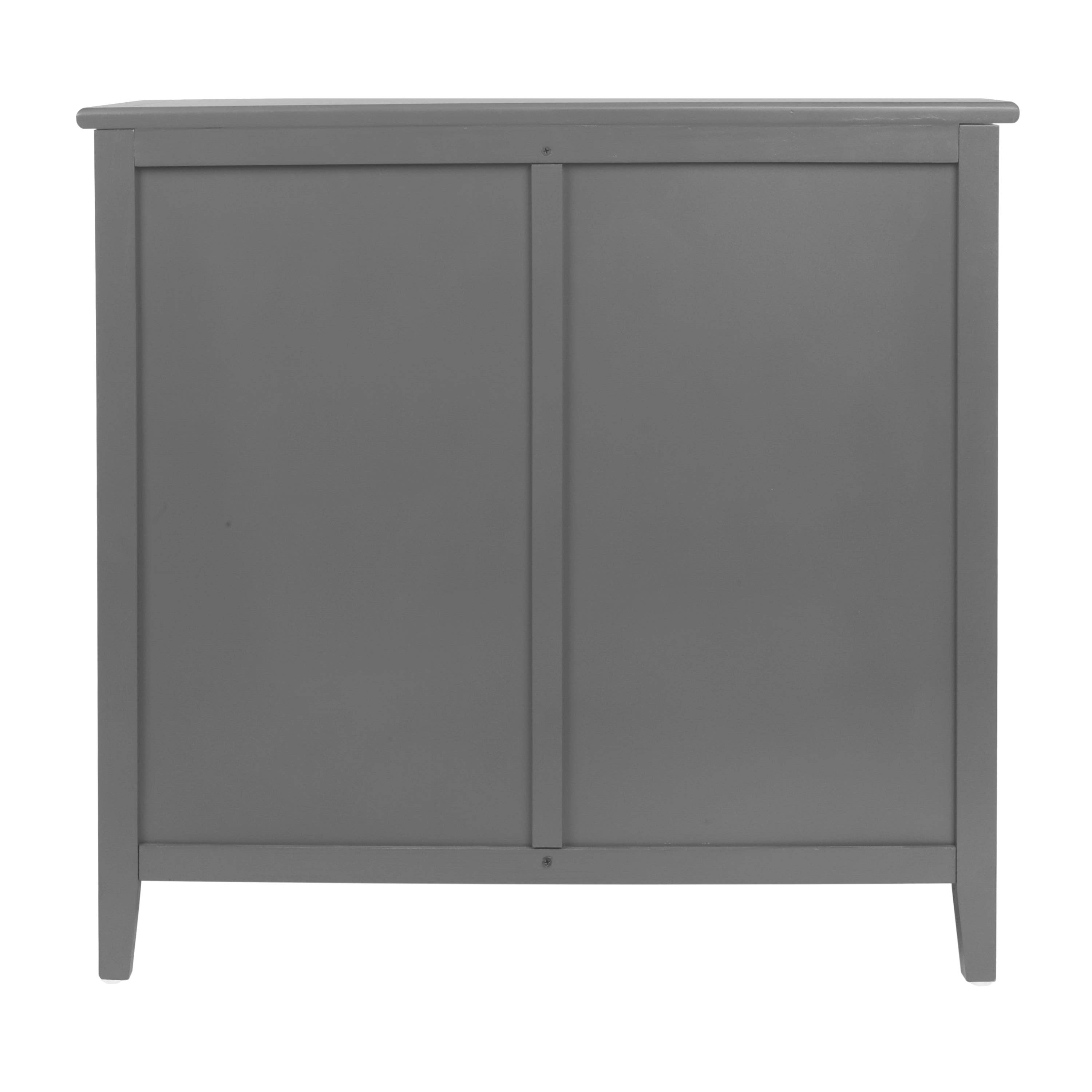 39F Inc. - Wholesale Cabinet - Gray 3-Drawer Cabinet with Natural Rattan Fronts8