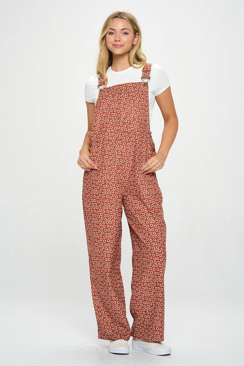 SM WARDROBE - Wholesale Jumpsuit - Women's - DAISY FLORAL PRINT  JUMPSUIT OVERALL3