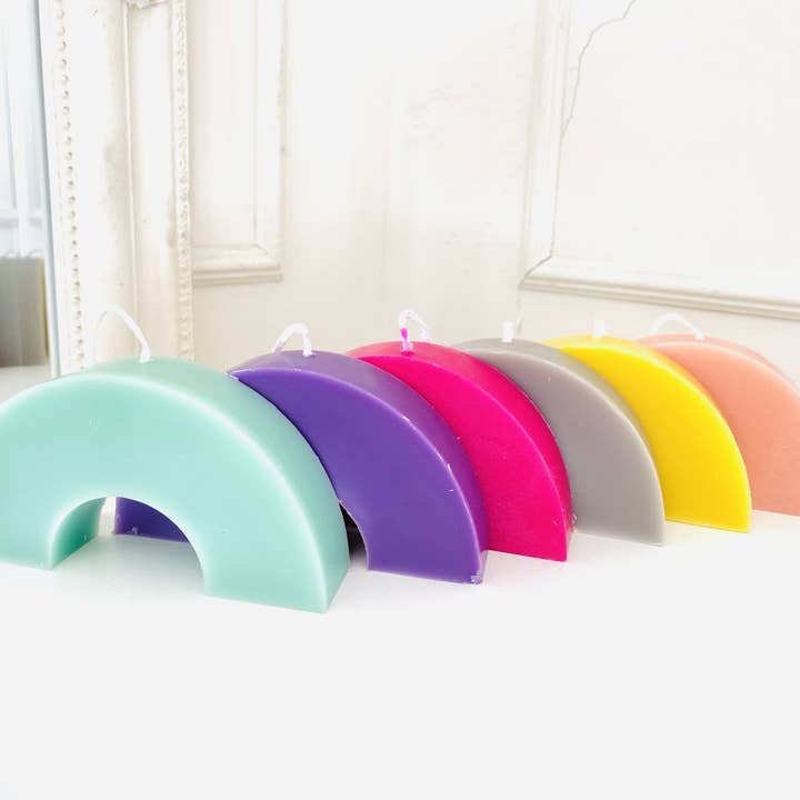 Maple + Love - Vente Bougies originales - Bougies en cire d'abeille aux formes géométriques colorées4