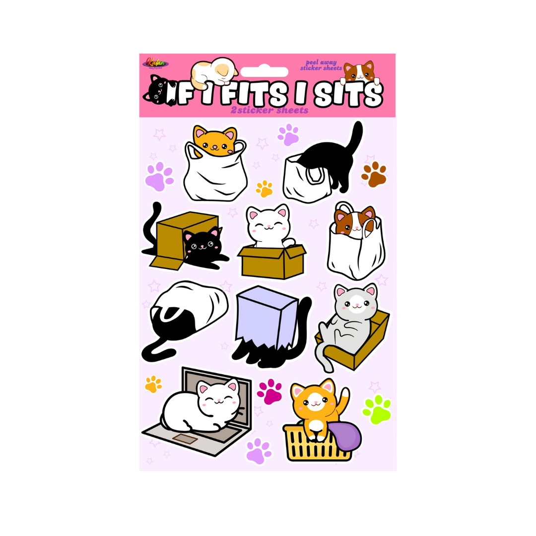 Kalan - Wholesale Sticker - If I Fits, I Sits 2 Pack Sticker Sheets0