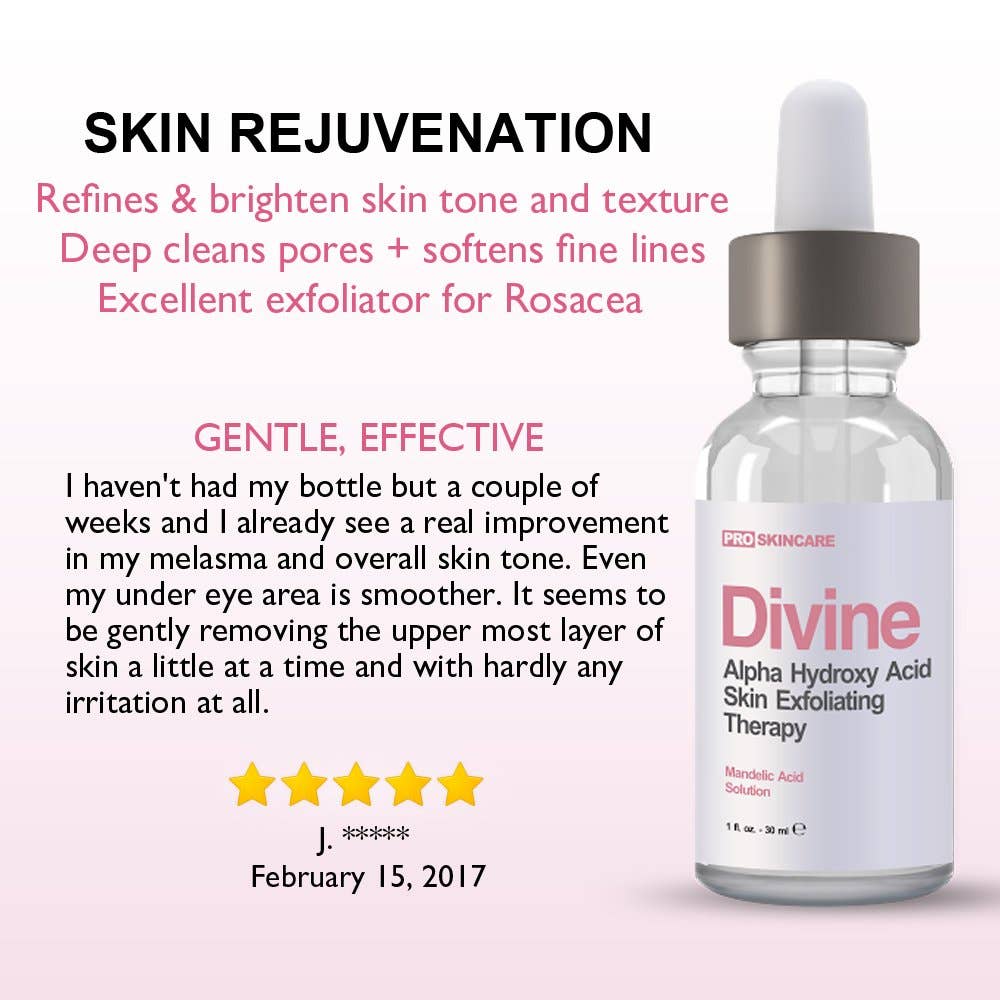 Divine Derriere - Wholesale Facial Peel - Divine Derriere Mandelic Acid 40% Chemical Peel for Face 1oz4