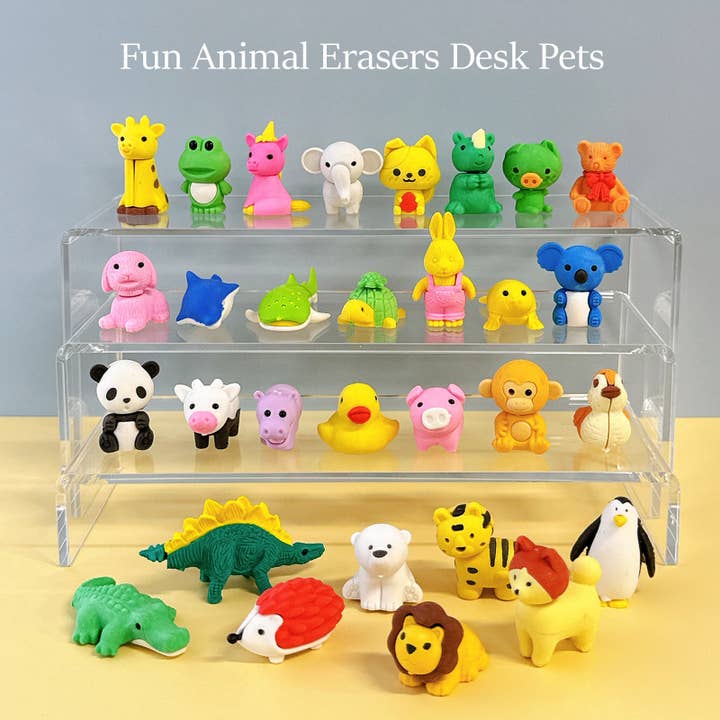 Wrapables.com - Wholesale Eraser - Wrapables 30pcs Mini Animal Eraser Pets, 3D Puzzle Erasers