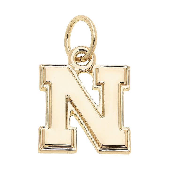 Canvas Style - Wholesale Individual Charm/Pendant - Nebraska Cornhuskers Shiny Gold Logo Charm0