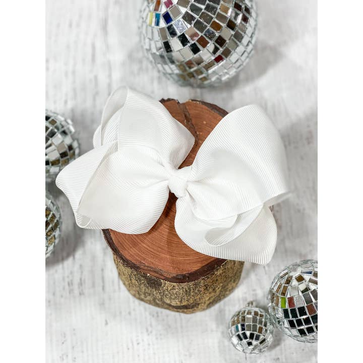 The Hair Bow Company - Wholesale Hair Bow - Kids - Classic Grosgrain Hair Bow - French Clip - 4.5"