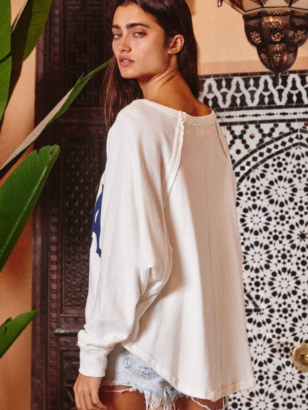 PURPLE T1139-1B Graphic Semi- Crop Top, Gameday for wholesale on Faire12