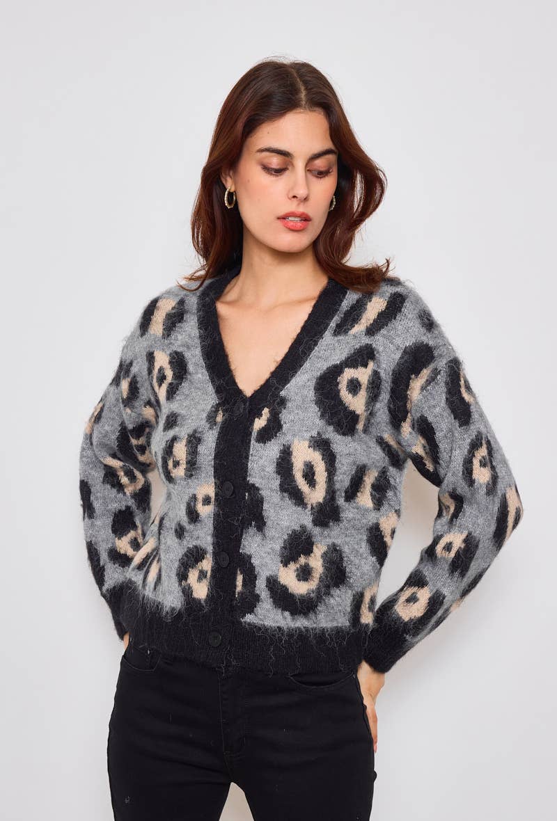 KY CREATION PARIS - Wholesale Cardigan - Women's - Leopard vest13