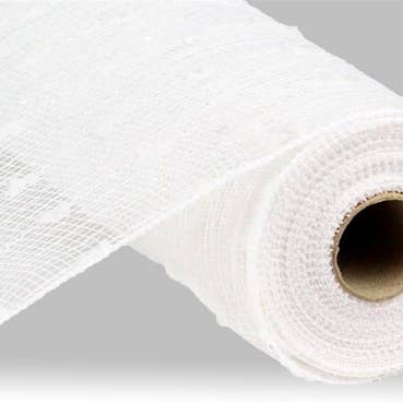 Amber Marie & Company - Wholesale Ribbon - Gift Wrapping - 10.5"X10yd Snowball Mesh Ribbon