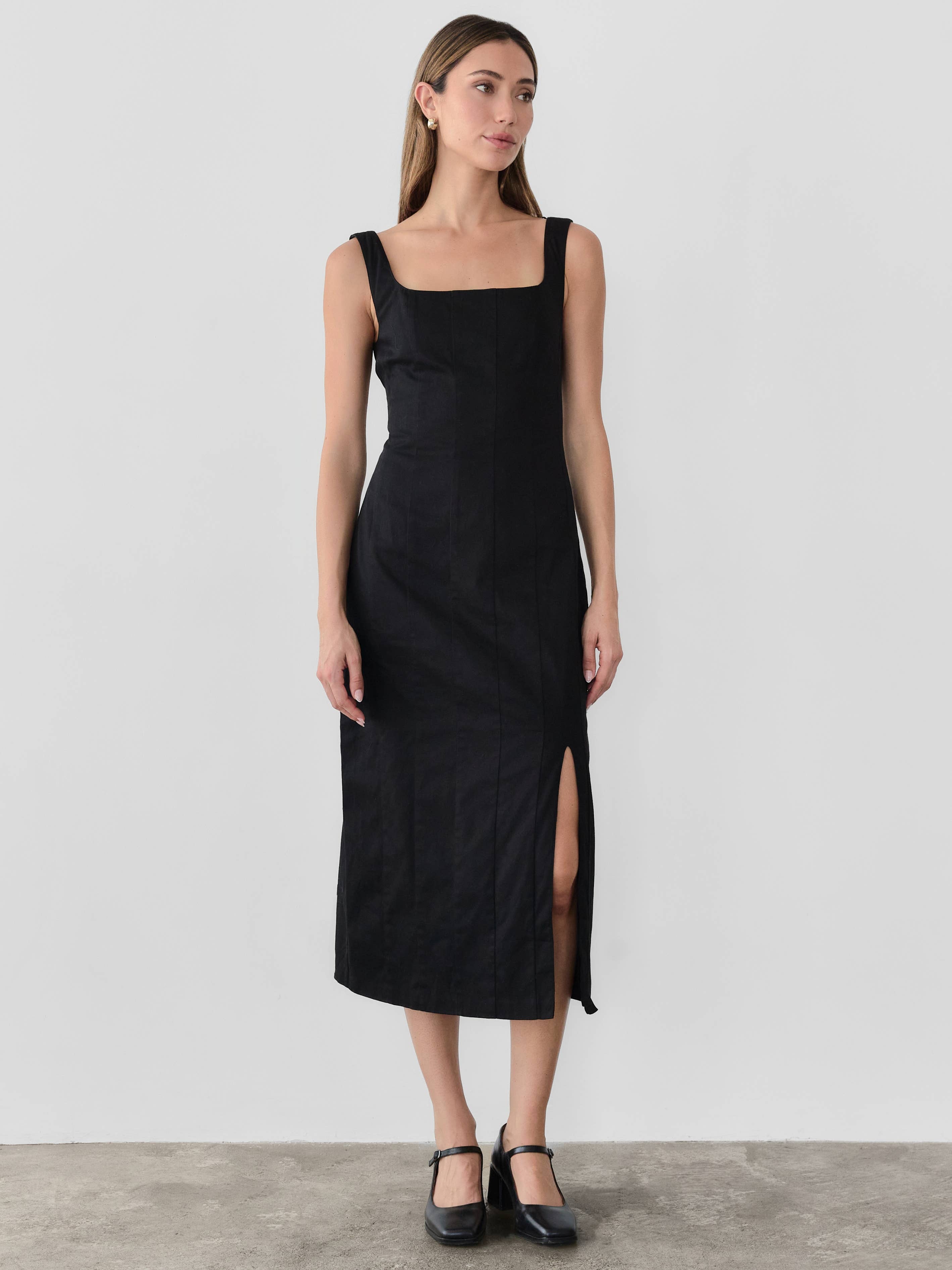 MOD REF - Wholesale Dress - Women's - The Lyra Dress | Sleek Paneled Bodycon Dress0