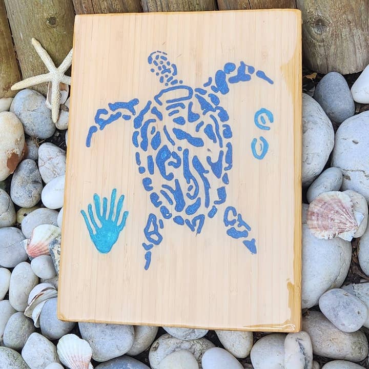 Tartaruga em Resina Gravada em Charcutaria por atacado de Surf to Sand