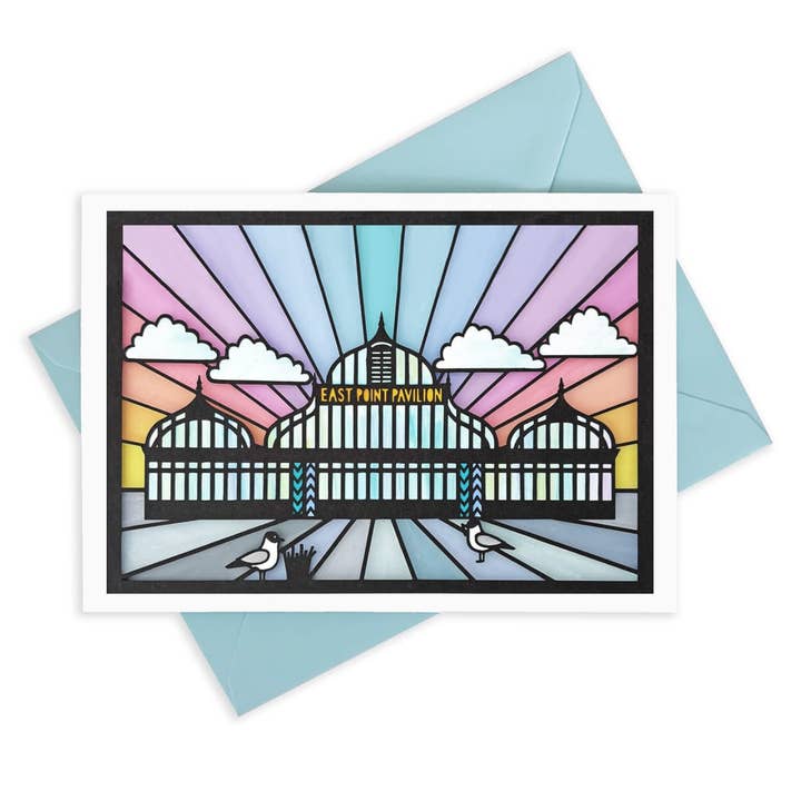 Papercut greeting card: East Point Pavilion in Lowestoft for wholesale by The Leaf Press