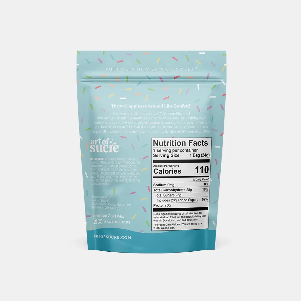 Art of Sucre - Wholesale Cotton Candy - Birthday Cake Flavored Gourmet Cotton Candy3