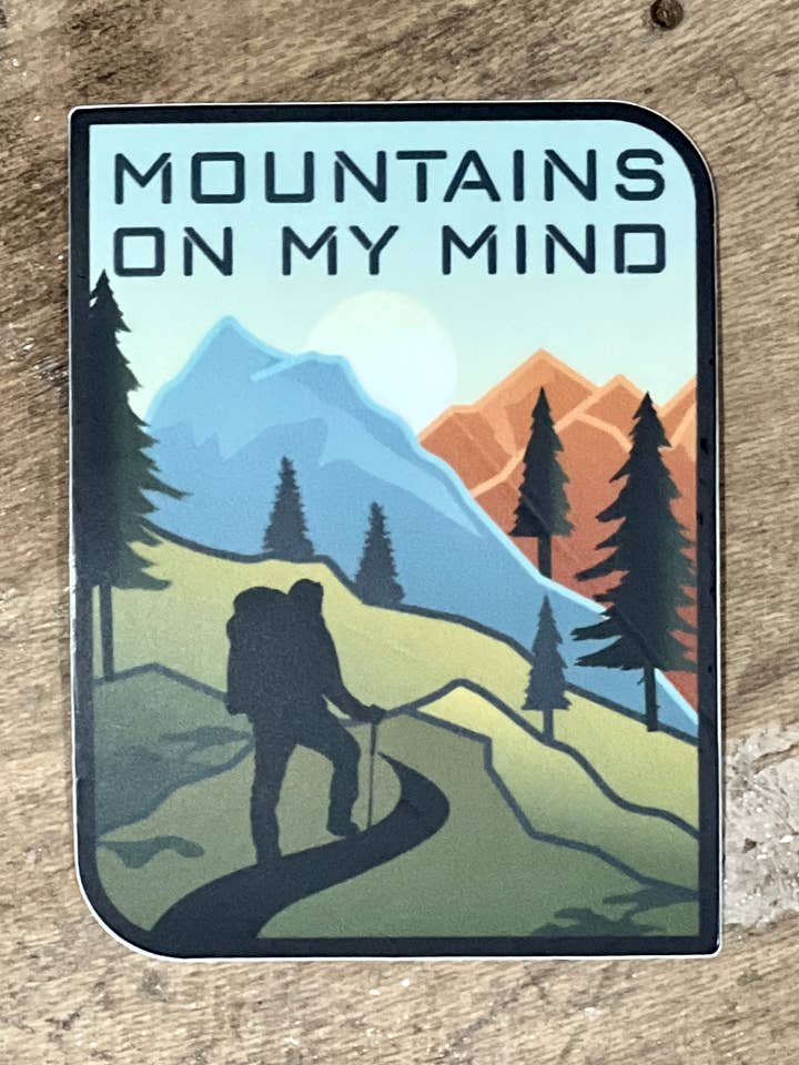 Autocollant Montagnes On My Mind pour la vente par Made of Mountains