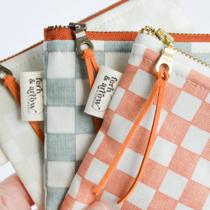 Fern & Arrow - Vendita all'ingrosso Portamonete - Donna - Borsa per Trucco a Quadretti Boho Chic per Lei7