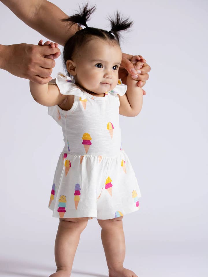 Monica + Andy - Wholesale Jumpsuit - Baby - Flowy Romper_Ice Cream Social3