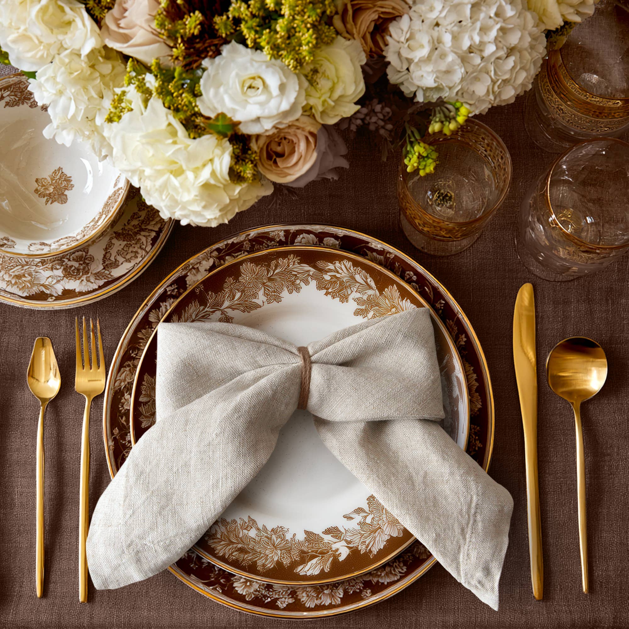 Triton Linen - Wholesale Dinner & Cloth Napkin - Pure French Linen Napkins 100% Linen Cloth Napkins, Set of 44