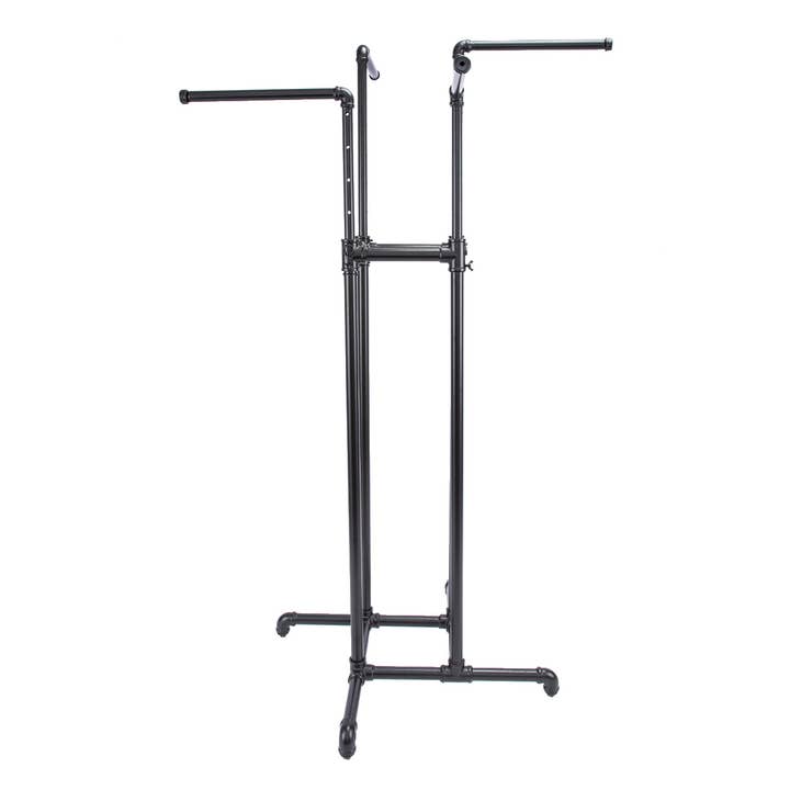 Store Supply Warehouse - Wholesale Retailer Display - Accessories - Boutique Pipe 4-Way Clothing Rack With Straight Arms3