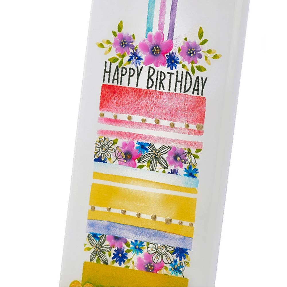 Flatyz Candles - Vente Bougies originales - Bougie plate faite main - Gâteau en couches Joyeux Anniversaire1