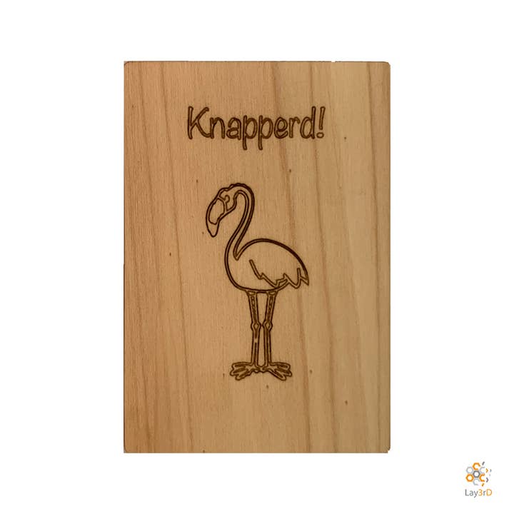 Lay3rD - Venta al por mayor Tarjetas de cumpleaños - Lay3rd Lasercut - Houten Wenskaart - «Knapperd»