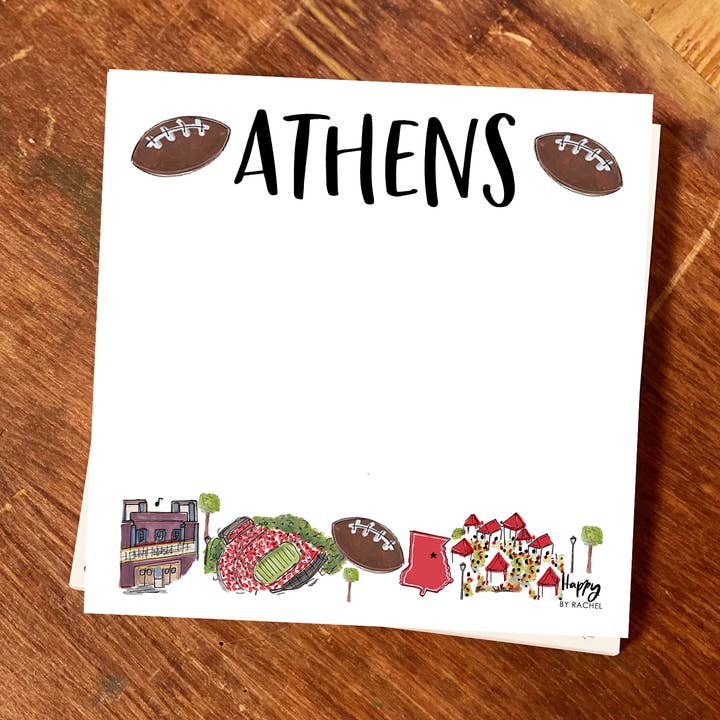 Happy By Rachel, LLC - Wholesale Notepad - Athens Chunky Notepad-Stationery Writing Pad-100 Pages0