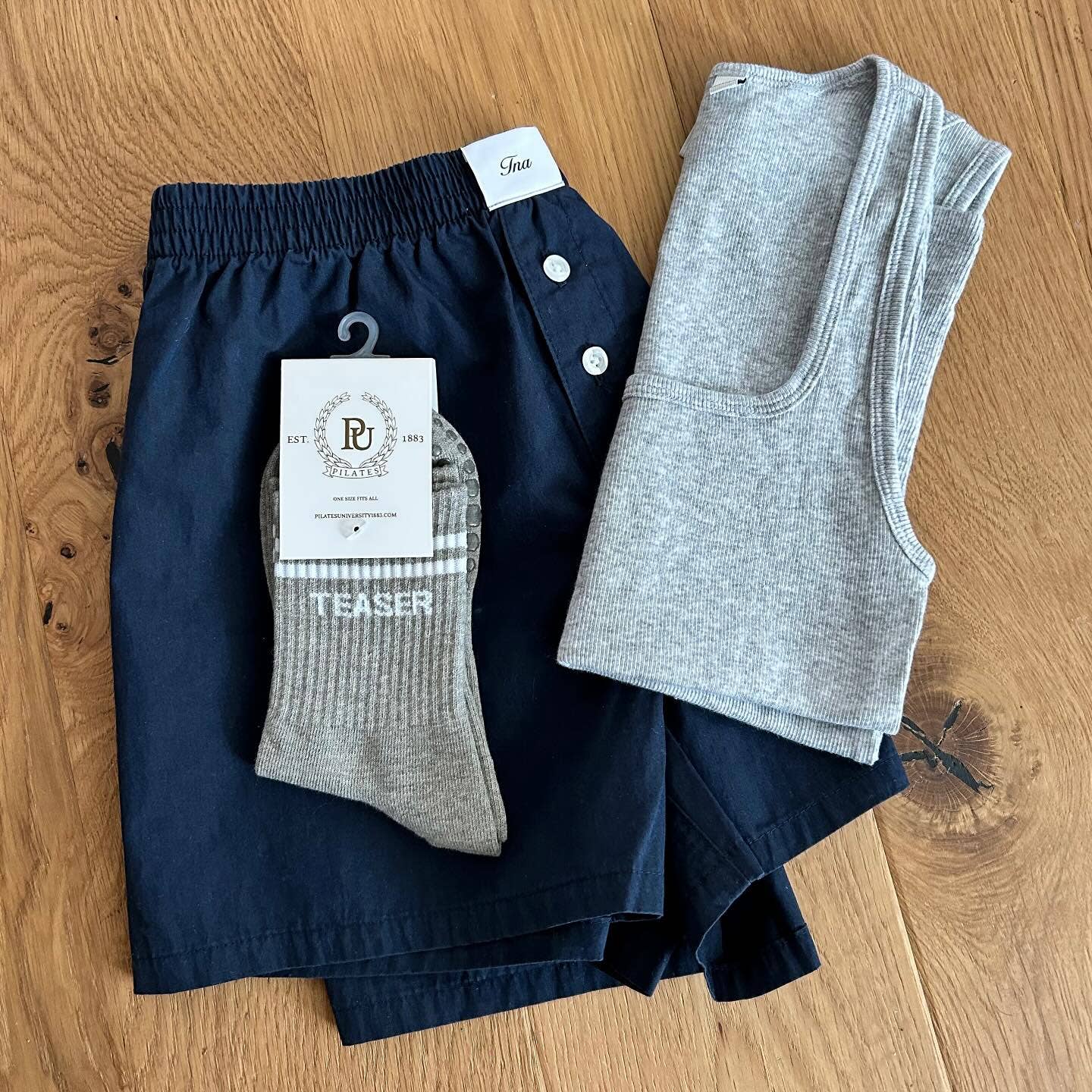 Grå Teaser greppsstrumpor för Pilates för wholesale på Faire5