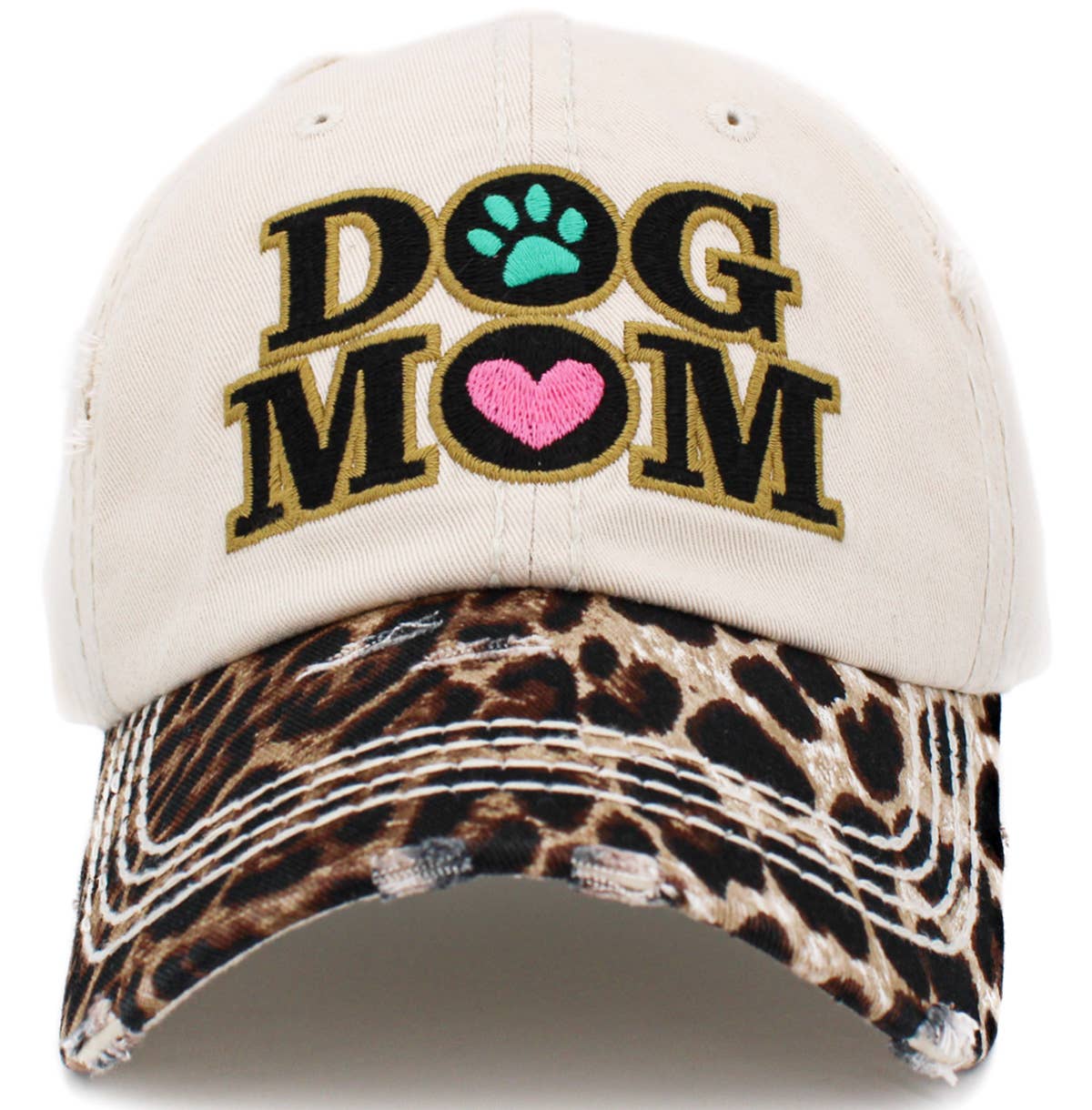 KBETHOS – wholesale Baseball cap – Women's – Dog Mom Leopard Washed Vintage Ballcap10