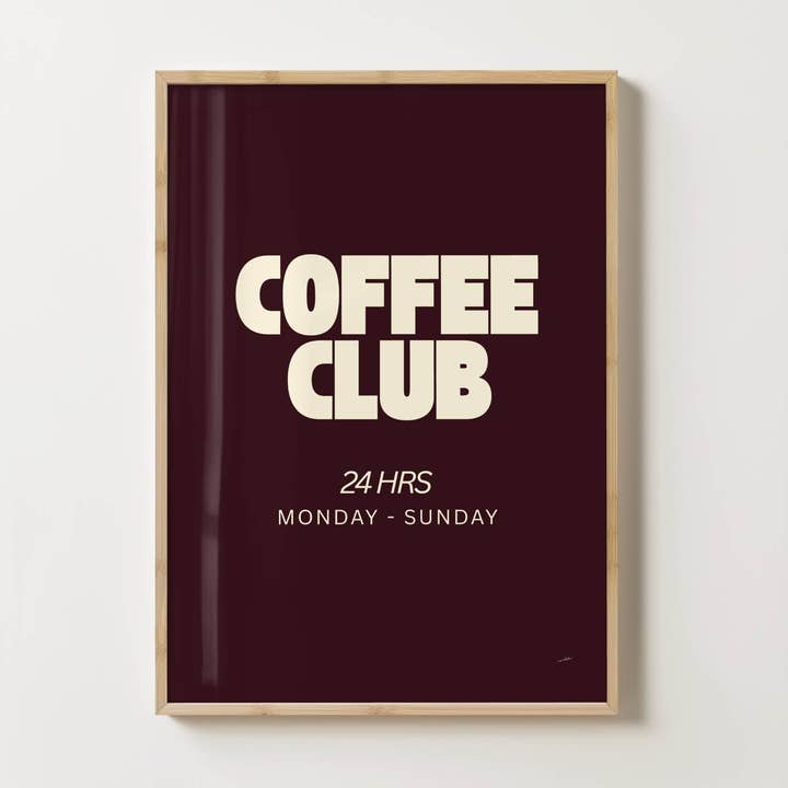 COFFEE CLUB PRINT for wholesale by Wordotco