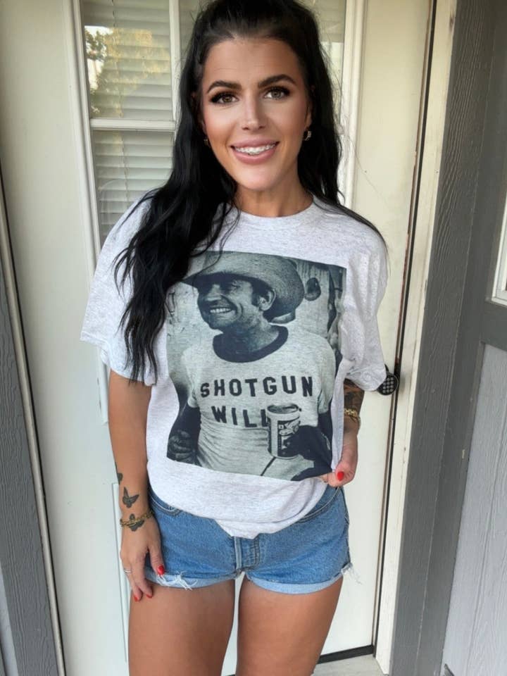 Sugar & Velvet Collective Wholesale - Wholesale Screen Printed T-Shirt - Women's - Shot gun Willie tee0
