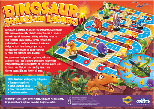 Cheatwell Games – wholesale Board game – Dinosaur Snakes & Ladders (Pre-school)2