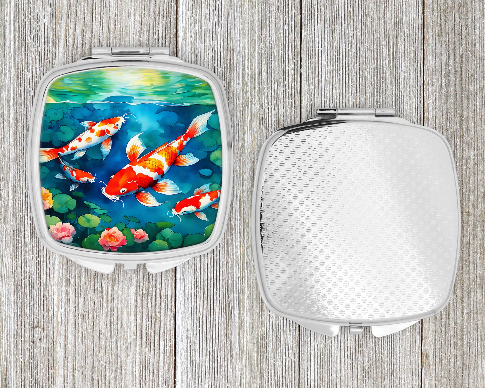Caroline's Treasures – wholesale Compact mirror – Koi Fish Compact Mirror DAC27972