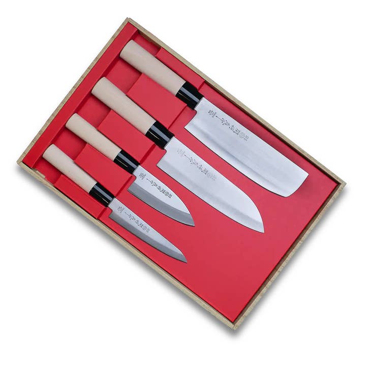 Four Piece Knife Set - Made in Japan for wholesale by Ginza Steel