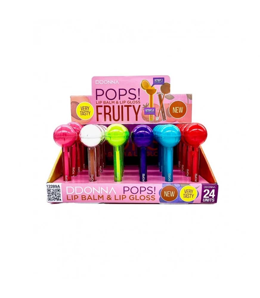 Kcosmetique - Wholesale Lip Balm - LIP BALM & LOLLIPOP GLOSS FRUIT SCENT D'DONNA 12289A