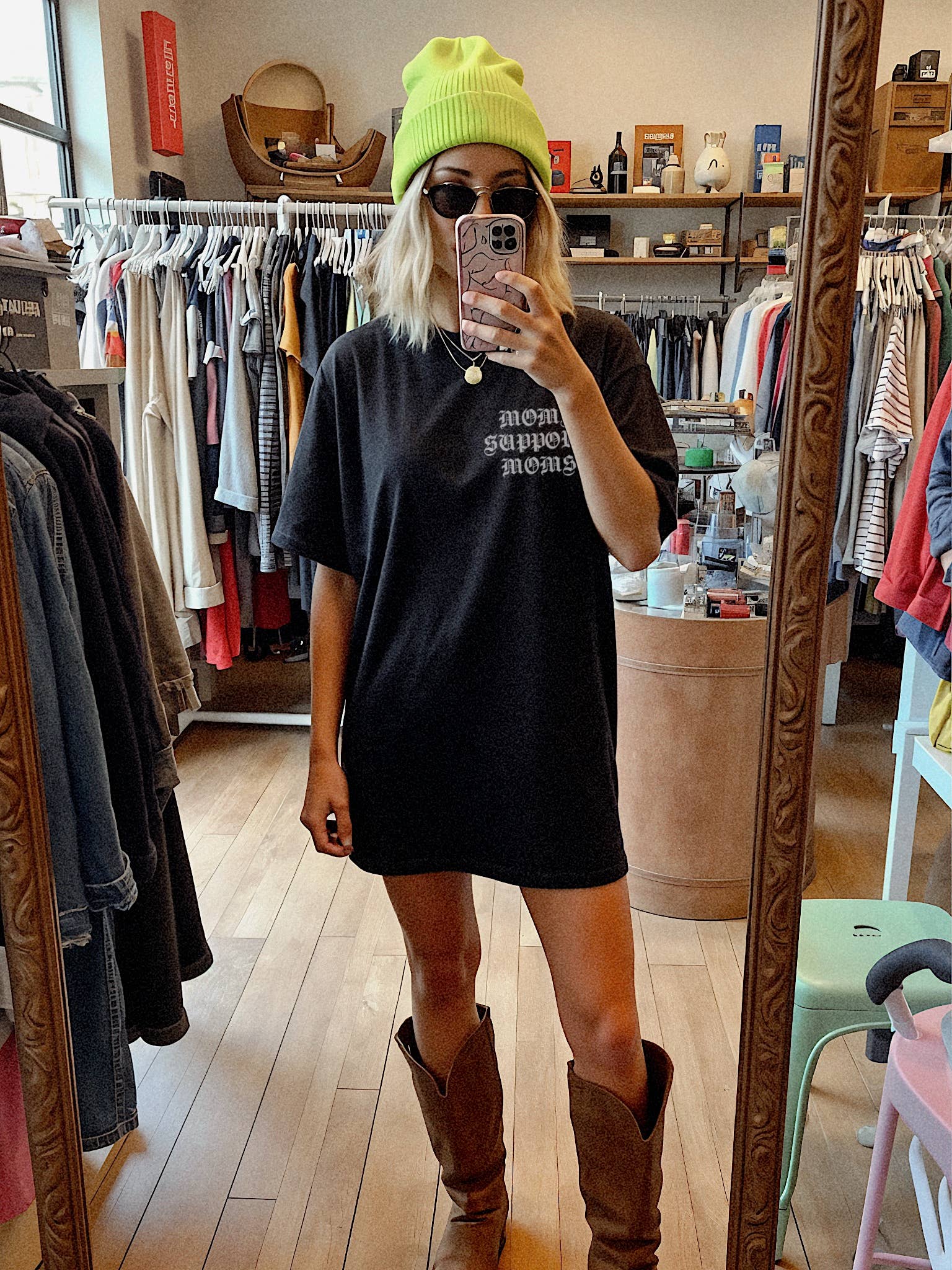 LOLA MAGNOLIA - Vente T-shirt sérigraphié – femme - TEE GRAPHIQUE MAMANS SOUTIENNENT LES MAMANS1