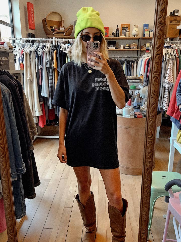 LOLA MAGNOLIA - Vente T-shirt sérigraphié – femme - TEE GRAPHIQUE MAMANS SOUTIENNENT LES MAMANS1