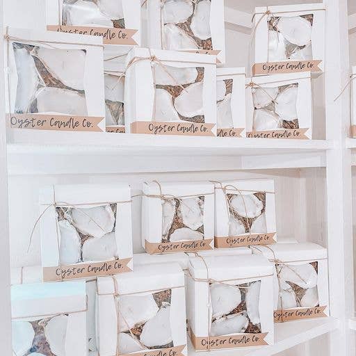 Oyster Candle Company - Charleston - Wholesale Tea Light Candles - Oyster Tealight Gift Set of 3