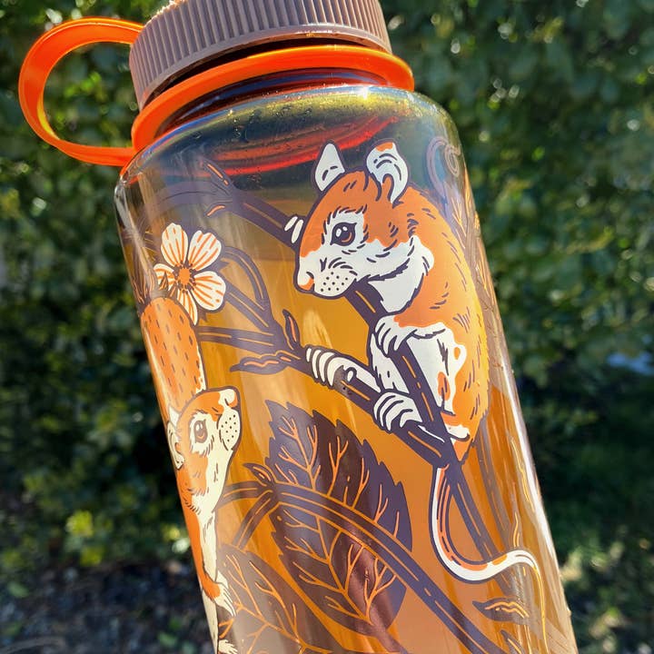 Kate O'Hara - Wholesale Water Bottle - Strawberries & Mice Nalgene Water Bottle – Olive