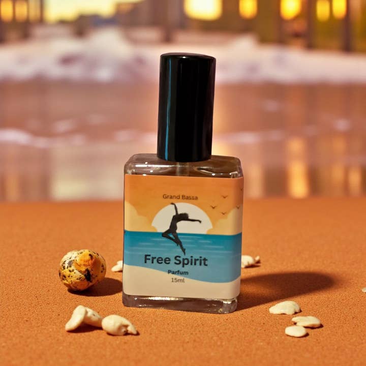 Grand Bassa Candle Co. - Wholesale Perfume/Eau de Toilette - Free spirit perfume 15ml scent notes Peach, Blood Orange2
