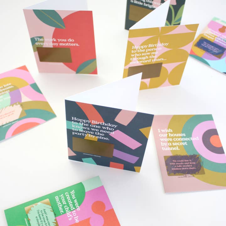 Inklings Paperie – postal de parabéns por atacado – Raspadinha - Leave By Nine - Aniversário 4