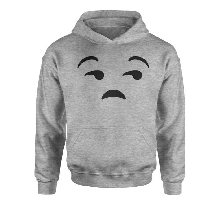 Expression Tees - Wholesale Hoodie - Kids - Emoticon Whatever Smile Face Youth-Sized Hoodie